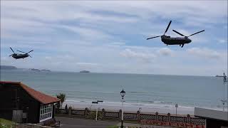 Double Chinook VERY LOW High Speed Flypast [upl. by Dulcie381]