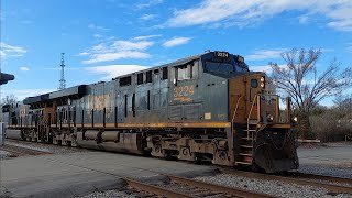 CSX freight train M491 headed Northbound in Monroe NC with CSXT 3224 in the lead 2523🇺🇲 [upl. by Radie]