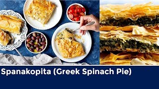 Easy Spanakopita Recipe Greek Spinach Pie [upl. by Restivo631]