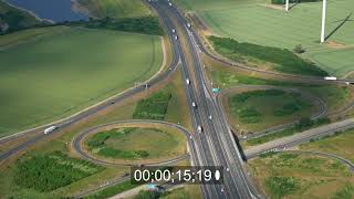 intersection motorway A 4  A61 quot Dreieck Jackerath quot in the state North RhineWestphalia Germany [upl. by Vine]