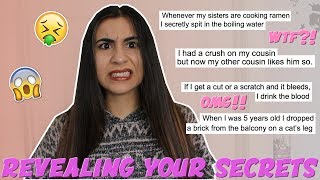 REVEALING YOUR DIRTY SECRETS reacting to my subscribers secrets  Just Sharon [upl. by Rhys]