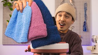 How to Knit Beanie with Viral Knitting Machine  GA024 [upl. by Teerprug]