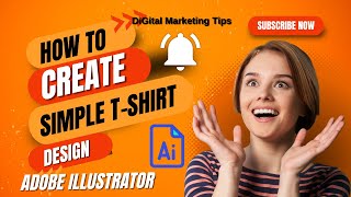 How to Create a Simple TShirt Design in Adobe Illustrator  StepbyStep graphicdesign tshirt [upl. by Ecnerret]