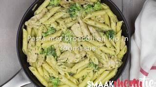 Pasta met broccoli en kip in roomsaus [upl. by Oznole]