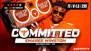 WATCH 4star TE Emaree Winston commits to Texas Longhorns LIVE on 247Sports [upl. by Sirtaeb93]