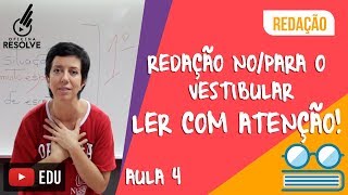 Como fazer uma redação para o ENEM A importância da Leitura [upl. by Yendahc]