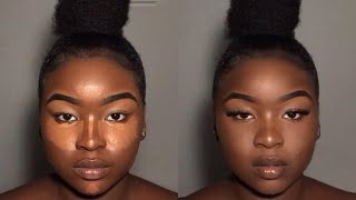 How to Highlight and Contour  RoundWide Face  WOC  BeginnerFriendly [upl. by Aihtiekal]