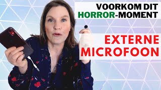 microfoon gebruiken bij video opnemen met je smartphone  Voorkom deze ramp met de dasspeldmicrofoon [upl. by Ellasal]