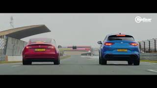 Tesla Model 3 vs Alfa Romeo Stelvio Quadrifoglio  TopGear Dragrace [upl. by Aneeras]