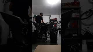 2021 Raptor 700 double empire exhaust system Flames [upl. by Kaz510]