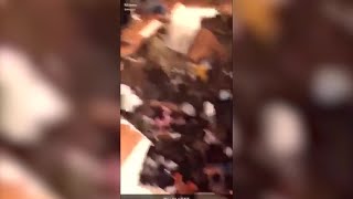 CNN  Clemson Floor Collapse Cell Phone Video [upl. by Eitteb]