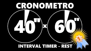 cronometro 40 segundos 60 descanso [upl. by Aryek]