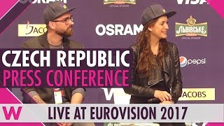 Czech Republic Press Conference — Martina Barta quotMy Turnquot Eurovision 2017  wiwibloggs [upl. by Oremodlab]