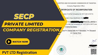 SECP Private Limited Company Registration 2024  How to Register a Company In Pakistan 2024  SECP [upl. by Merrell]