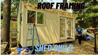 Part 2 Building my 12x16 Shed Workshop from Start to Finish Framing the roof and side panels [upl. by Hirsch326]