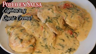 Pollo en Salsa de Espinaca y Queso Crema [upl. by Inanak]