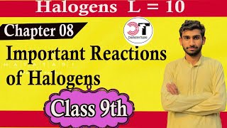 Important reactions of halogens  class 9th  Chapter 8  chemical reactivity [upl. by Bara]