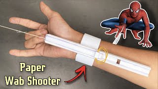 How To Make SPIDERMAN web shooter with paper  MARVEL toy making  Paper Gun  Paper Craft [upl. by Thema]