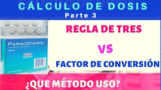 Calculo de Dosis Fácil  COMPRIMIDOS de Paracetamol [upl. by Melone]