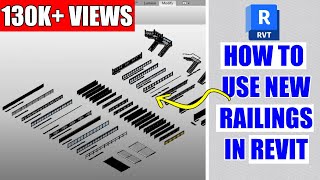 LoadUse New Railings in Revit Tutorial  Easy Way [upl. by Danell]