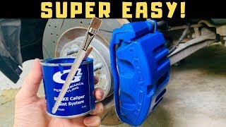 How to Paint Brake Calipers in the CLEANEST and EASIEST Way Brush On [upl. by Socher650]