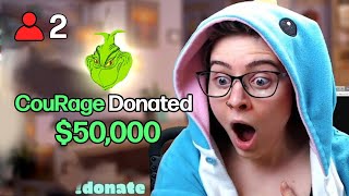 Donating 10000 to Random Twitch Streamers  Pokimane [upl. by Misab963]