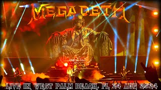 MEGADETH  Full HD Concert Live  iTHINK Financial Amphitheatre West Palm Beach FL AUG 24 2024 [upl. by Debee470]