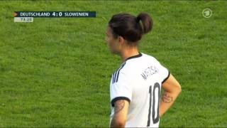 Frauenfussball WM Qualifikation Deutschland Slowenien 2 Halbzeit [upl. by Nuncia]