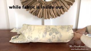 ⏰ Oneminute DIY bolster pillow  a quick easy no sew pillow cover 🤩 [upl. by Klump]