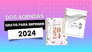 DIY agenda 2024 para imprimir gratis les dejo 2 agendas [upl. by Rickert]