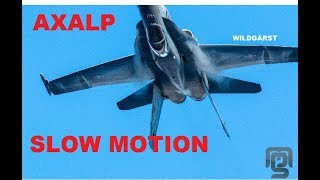 FLIEGERSCHIESSEN AXALP 2018 WILDGÄRST OVER HEAD SLOW MOTION  SWISSPOWERJET [upl. by Atsillak865]