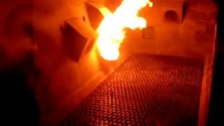 CFBC Boiler Start Up burner first firing during commissioning [upl. by Ramos]