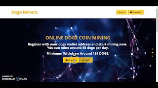 Free Dogecoin Mining Mine 48 Doge Every Day Mininmum 138 Dogecoin Cashout Automatecally in Wallet [upl. by Solrac439]