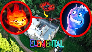 Drone Catches EMBER LUMEN and WADE RIPPLE from ELEMENTAL MOVIE IN REAL LIFE AT ABANDONED CASTLE [upl. by Rocco]