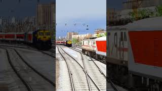 Two trains on same tracks train railroad [upl. by Ehcar]