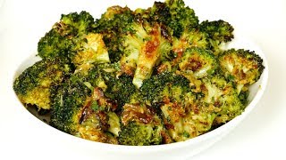 Roasted Broccoli with Garlic and Lemon Recipe [upl. by Akinak]