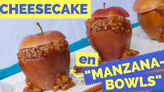 MANZANAS RELLENAS DE CHEESECAKE ¡mega fácil  La Cooquette [upl. by Benedicta338]