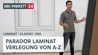 PARADOR Laminat Classic 1050 richtig verlegen [upl. by Rodnas109]