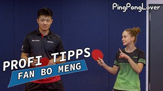 Tischtennis Tipps vom Profi I Ein Training mit Tischtennis WM VizeMeister Fan Bo Meng [upl. by Ribal]