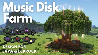 MUSIC DISK FARM  Minecraft Tutorial  Java amp Bedrock 121 [upl. by Rochella]