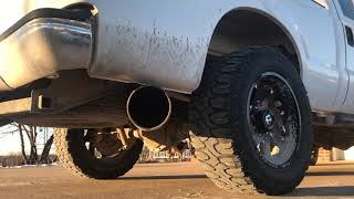 60 Powerstroke Straight Pipe Cold Start 17°f [upl. by Kelcie300]