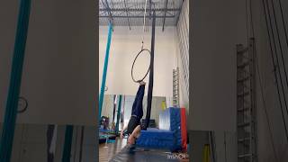 My Bottom Bar Toe Hang Worked aerial aerialhoop lyra [upl. by Akimyt]