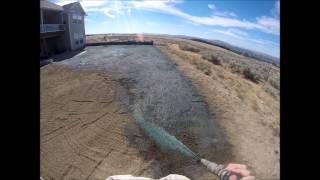 Awesome Grass Hydroseeding GoPro View [upl. by Annie]