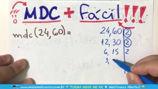 ⏱ MDC Máximo Divisor Comum MAIS FÁCIL E RÁPIDO 👉 Minuto Matemática [upl. by Aicatsal]