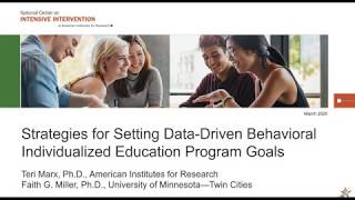 Strategies for Setting Data Driven Behavioral IEP Goals [upl. by Nam]