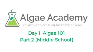 DAY 1  Algae 101 Part 2 Middle School [upl. by Eronaele]