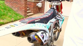 CRF250r FMF 41 full DUAL exhaust REV LIMIT [upl. by Astri563]