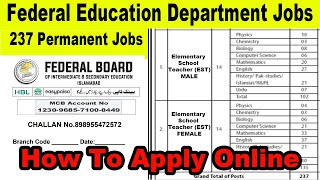 EST BPS14 Permanent Elementary School Teacher Jobs in Federal Government Schools  Online Apply [upl. by Ttirrej]