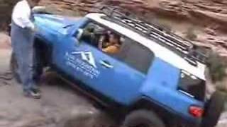 FJ Cruiser going up Devils Crack on Moab Rim [upl. by Yellah895]