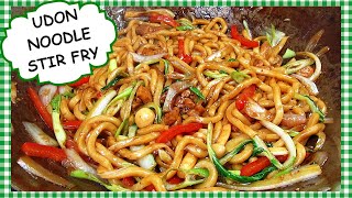 UDON NOODLE STIR FRY RECIPE  CHICKEN UDON NOODLES  ASIAN STIR FRY [upl. by Gal]